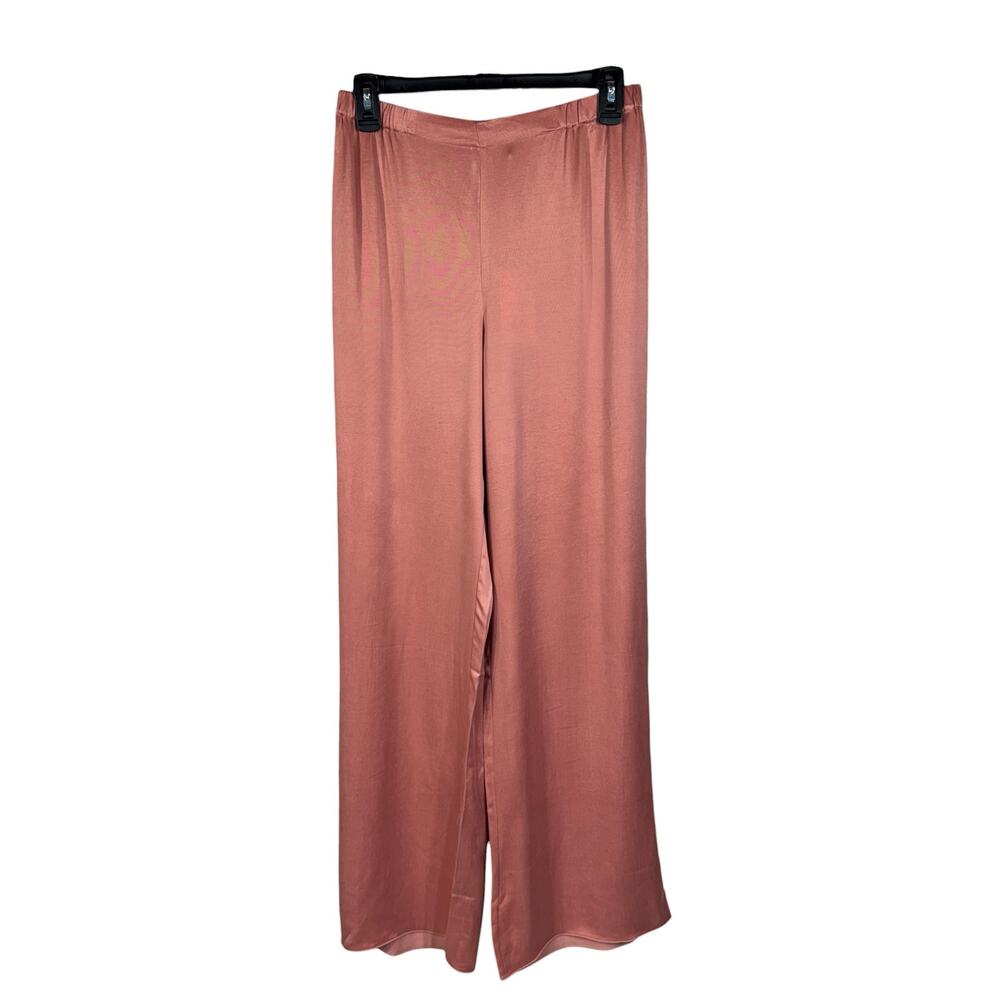 Haven Well Within Small Wide Leg Pajama Pants Pull-On Rear Pockets Hi-Rise Pink